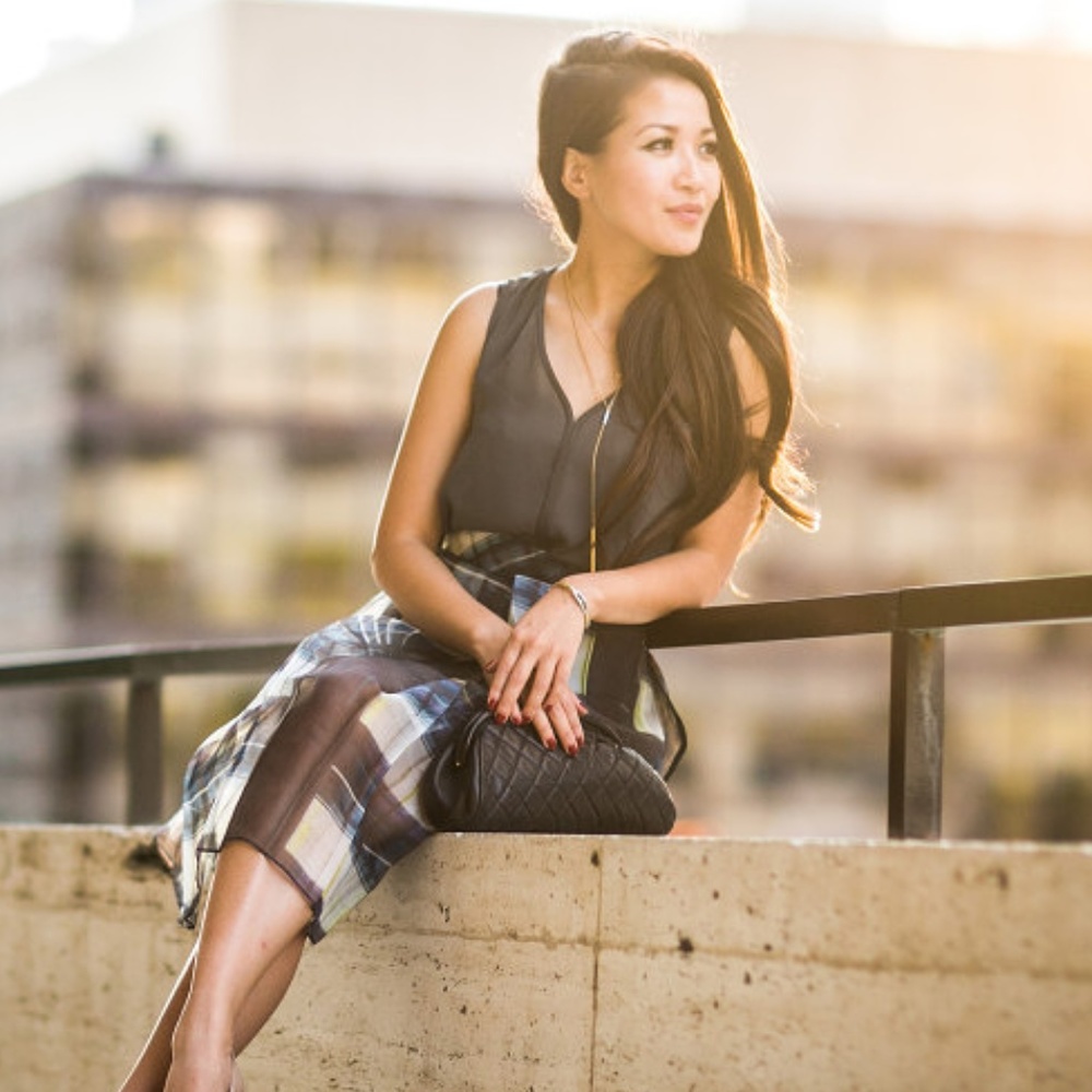 Marissa Webb Carine Window Plaid Skirt - Picture 2 of 5